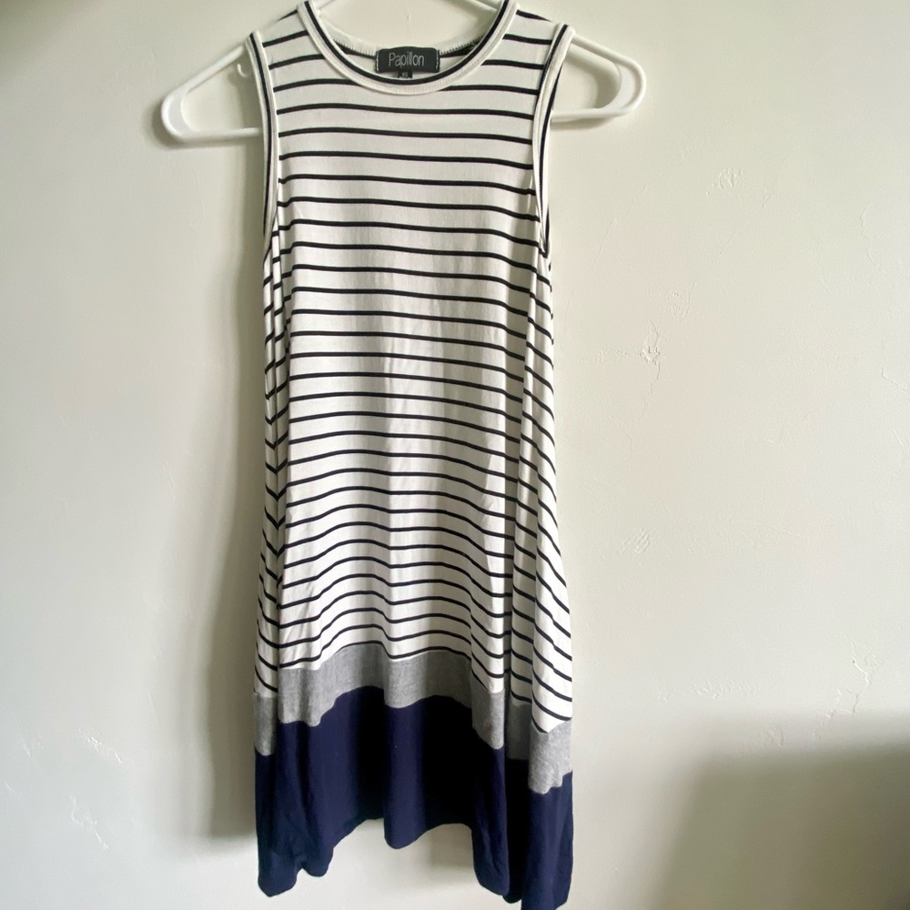 Papillon Striped Mini Dress